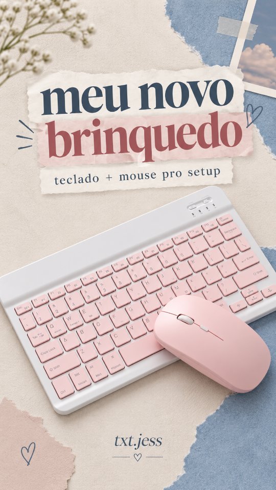 Capa do vídeo com teclado e mouse para o setup
